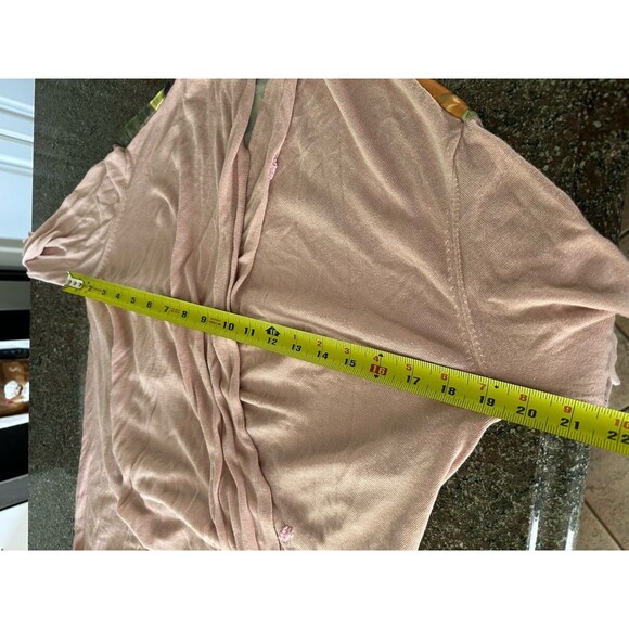 Fantastic Ted baker Cardigan Light Salmon Colour With Roses At The Back 2 /M - Picture 10 of 16